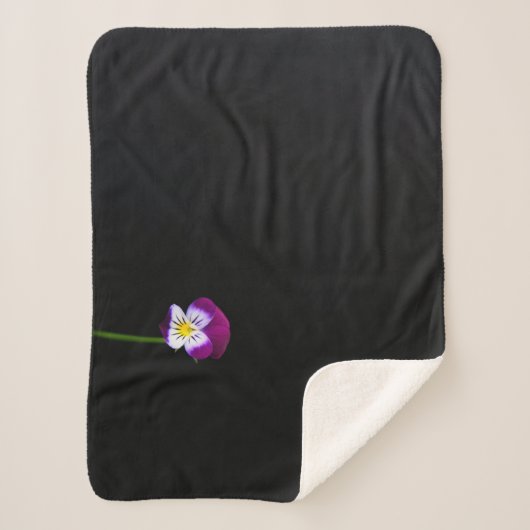 Couverture Sherpa Violet Fleur sbcna (Devant)