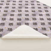 Couverture Sherpa Violet Noir Or Abstrait (3/4)