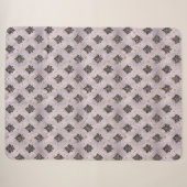 Couverture Sherpa Violet Noir Or Abstrait (Devant (Horizontal))