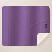 Couverture Sherpa Violet rayé - 2 nuances Knit Effet Bande personnal (Devant (Horizontal))