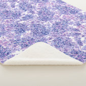 Couverture Sherpa Violette aquarelle fleurs lilas (3/4)