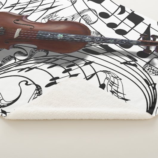 COUVERTURE SHERPA VIOLIN SUR LES NOTES DE MUSIQUE (3/4)