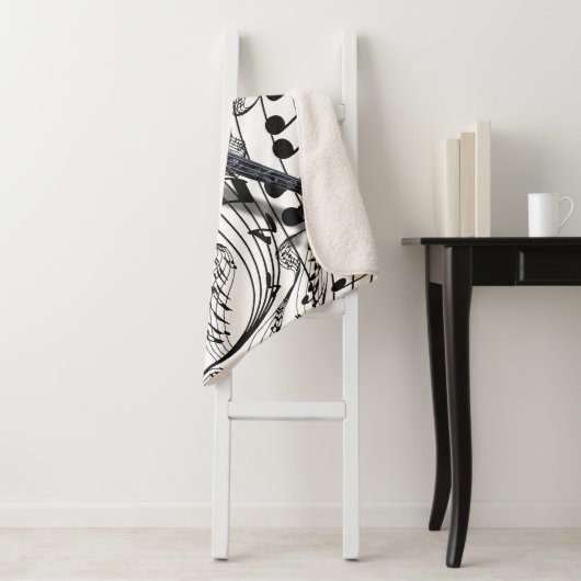 COUVERTURE SHERPA VIOLIN SUR LES NOTES DE MUSIQUE (En situation)