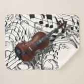 COUVERTURE SHERPA VIOLIN SUR LES NOTES DE MUSIQUE (Devant (Horizontal))