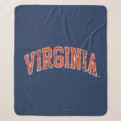 Couverture Sherpa Virginia Wordmark en détresse (Devant)