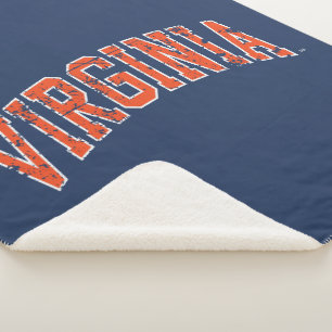 Couverture Sherpa Virginia Wordmark en détresse