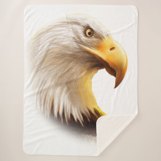 Couverture Sherpa Visage d'aigle  (Devant)