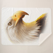 Couverture Sherpa Visage d'aigle  (Devant (Horizontal))