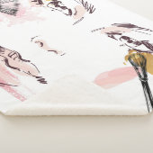 Couverture Sherpa Visage de maquillage d'aquarelle (3/4)