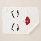 Couverture Sherpa Visage élégant (Devant (Horizontal))