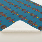 Couverture Sherpa Visage et ruban (3/4)