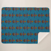 Couverture Sherpa Visage et ruban (Devant (Horizontal))
