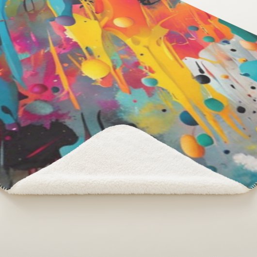 Couverture Sherpa Vivid Chaos Splash Graffiti (3/4)