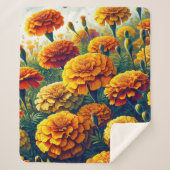 Couverture Sherpa Vivid Marigolds Floral (Devant)