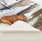 Couverture Sherpa Vizsla hongroise, canards de chasse en hiver (3/4)