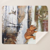 Couverture Sherpa Vizsla hongroise, canards de chasse en hiver (Devant (Horizontal))