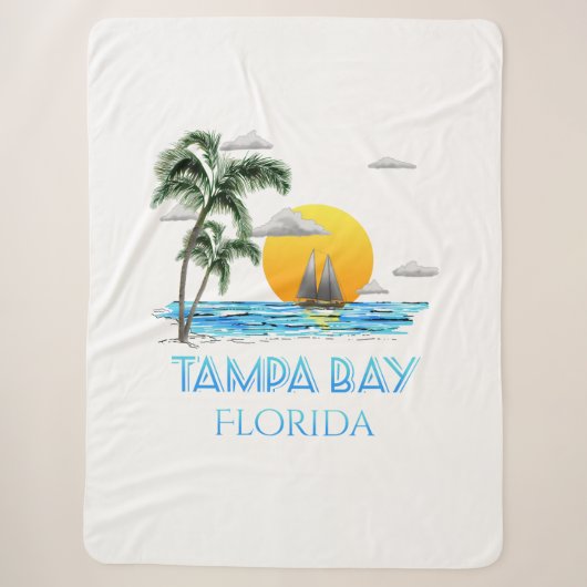 Couverture Sherpa Voile de Tampa Bay Floride (Devant)