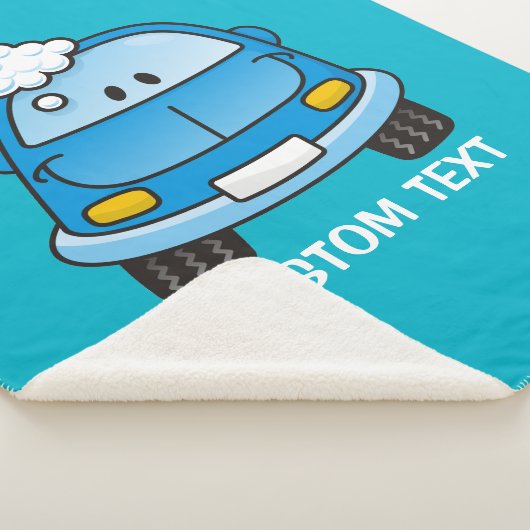 Couverture Sherpa Voiture bleue avec bulles (3/4)