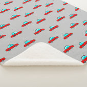 Couverture Sherpa Voitures rouges en gris (3/4)
