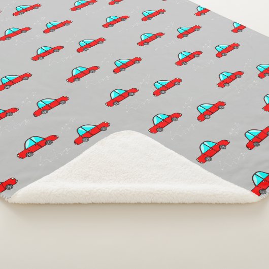 Couverture Sherpa Voitures rouges en gris (3/4)