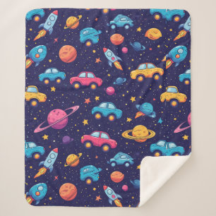 Couverture Sherpa Voitures Spatiales Et Fusées Pour La Décoration De