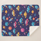 Couverture Sherpa Voitures Spatiales Et Fusées Pour La Décoration De (Devant (Horizontal))