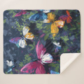 Couverture Sherpa Vol de papillon abstrait vibrant (1) (Devant (Horizontal))