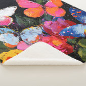 Couverture Sherpa Vol de Papillon Abstrait Vibrant (10) (3/4)