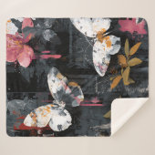 Couverture Sherpa Vol de papillon abstrait vibrant (3) (Devant (Horizontal))