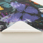 Couverture Sherpa Vol de Papillon Abstrait Vibrant (7) (3/4)