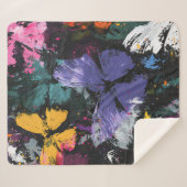 Couverture Sherpa Vol de Papillon Abstrait Vibrant (7) (Devant (Horizontal))