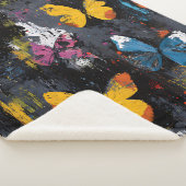 Couverture Sherpa Vol de papillon abstrait vibrant (8) (3/4)
