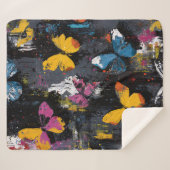 Couverture Sherpa Vol de papillon abstrait vibrant (8) (Devant (Horizontal))