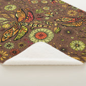 Couverture Sherpa Voler, voler libellule sur la cannelle brun (3/4)