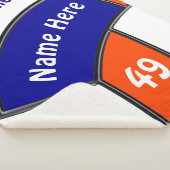 Couverture Sherpa Volley-ball bleu, orange et blanc Jeter des couver (3/4)