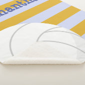 Couverture Sherpa Volley-ball géant périphérique et jaune rayé (3/4)