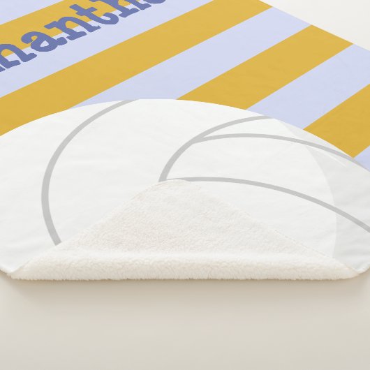 Couverture Sherpa Volley-ball géant périphérique et jaune rayé (3/4)