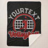 Couverture Sherpa Volleyball AJOUTER LE NOM Spike Ball Attaque Équip (Devant)