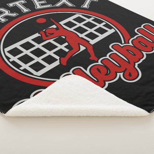 Couverture Sherpa Volleyball AJOUTER LE NOM Spike Ball Attaque Équip (3/4)