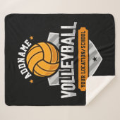 Couverture Sherpa Volleyball AJOUTER TEXTE École Varsity Team Joueur (Devant (Horizontal))