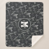 Couverture Sherpa volleyball tennis Ace texte motif sur charbon (Devant)