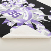 Couverture Sherpa volleybals et étoiles gris lilas (3/4)