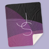 Couverture Sherpa Vos initiales de chevauchement | Moderne violet et