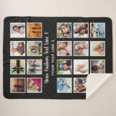 Couverture Sherpa VOS PHOTOS, TEXTE & COULEUR gros toison (Devant (Horizontal))