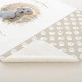 Couverture Sherpa Votre animal de compagnie photo & pattes blanches  (3/4)