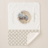 Couverture Sherpa Votre animal de compagnie photo & pattes blanches  (Devant)