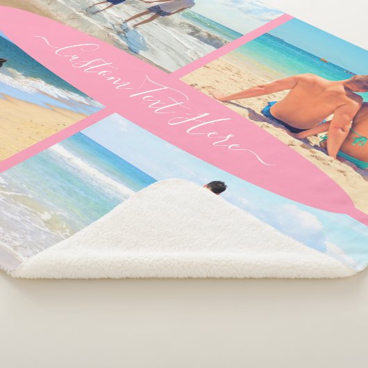 Couverture Sherpa Votre collection photo Sherpa Blanket avec texte p (3/4)