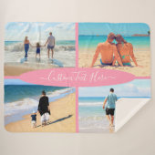 Couverture Sherpa Votre collection photo Sherpa Blanket avec texte p (Devant (Horizontal))