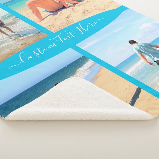 Couverture Sherpa Votre collection photo Sherpa Blanket avec texte p (3/4)