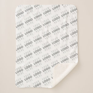 Couverture Sherpa Votre image/logo éclairé automatiquement + Motif